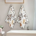 thumbnail image 4 of 2-Piece Polyester cotton Towel Set Absorbent Cute Racoon Leave Hand Towel Bath Towel Soft and Comfortable Machine Wash 28.3x14.4, 4 of 7