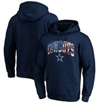 Men's Navy Dallas Cowboys Banner Wave Pullover Hoodie
