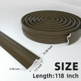 thumbnail image 4 of Weather Stripping for Doors&Windows, 118" Self-Adhesive PU Foam Seal Strip - Soundproofing, Insulation, Door Sweep for Interior Doors (Brown), 4 of 6