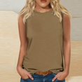 thumbnail image 4 of AherBiu Camisoles Grande Taille pour Femmes Sans Manches Basiques Confortables T-Shirts Chandails Col Rond Débardeurs pour Usage Quotidien, 4 of 4