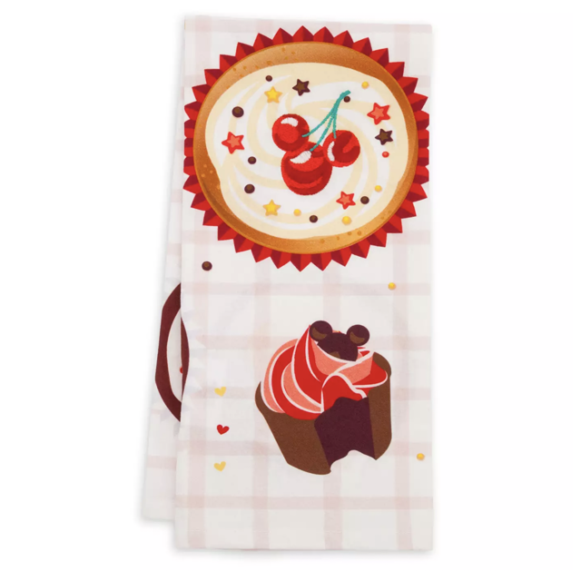 Toalla de cocina Disney Mickey Cupcake nueva con etiqueta Disney No
