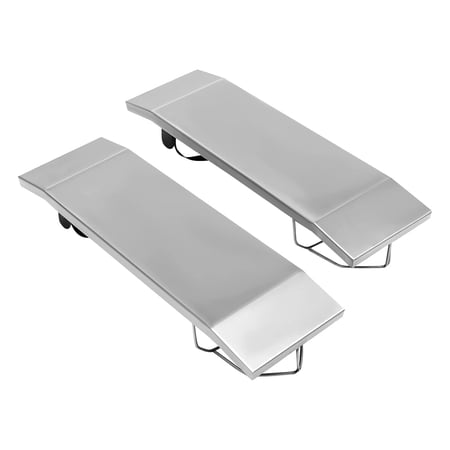 Miumaeov Concrete Kneeboards, 2 Pair Stainless Steel Concrete Knee Boards Sliders with Knee Pads for Concrete Finishing