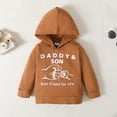 thumbnail image 5 of Mikrdoo Toddler Baby Boys Clothes Fist Bump 2 Years Boys Hoodies Winter OOTD Ripped 3 Years Boys Jeans Pants 2Pcs Outfits Brown, 5 of 10
