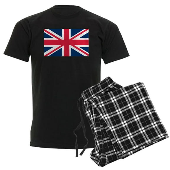 CafePress - British Flag Men's Dark Pajamas - Men's Dark Loose Fit Cotton Pajama Set