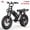 M7-Black, variant on Spacewalk Electric Bike M6 for Teens Adults, 16" Fat Tire E-Bike with 1500W Peak Motor 21.7mph Top Speed,48V 15Ah Battery 70 Miles PAS, 4X Suspension Electric Dirt Bike