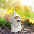 thumbnail image 4 of Gnomo de jardín, decoración de jardín divertida GNOME Man, dedo medio de gnomo de jardín, humor de gnomo de jardín, escultura de jardín de resina de jardín al aire libre Ormromra LF-0208, 4 of 4