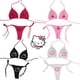 thumbnail image 2 of Bikini con lazo de cuello colgante para niñas, traje de baño Sexy de Hello Kitty, sujetador ajustable, chaleco, regalos, Anime Kuromi Y2K, 2 piezas, 2 of 4