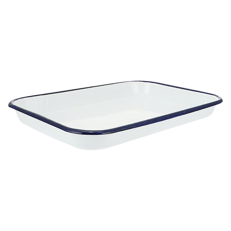 Bestonzon 1pc Sterilized Square Plate Storage Plate Practical Enamel Tray Square Plate, Size: 31.00