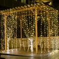 thumbnail image 4 of YI LIGHTING 9.8ft Curtain String Light 300 leds for Wedding Party Home Garden Bedroom Outdoor Indoor Wall Decorations, Warm White, 4 of 7