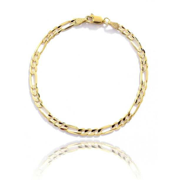 10k Yellow Gold Solid Italian Figaro Chain Wrist and Ankle 