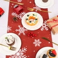 thumbnail image 4 of Christmas Red Table Runner Snowflake Christmas Winter Holiday Classic Christmas Decoration for Home Indoor and Outdoor Living Room Kitchen Table (14x72 Inch), 4 of 7
