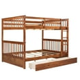 thumbnail image 4 of Full-Over-Full Bunk Bed with Ladders and Two Storage Drawers (Walnut), 4 of 12
