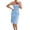 A336-Light Blue, variant on Womens Midi Dresses Sleeveless Strapless Tube Top Textured Fabric Form-Fitting Bodycon Dress with Side Slit