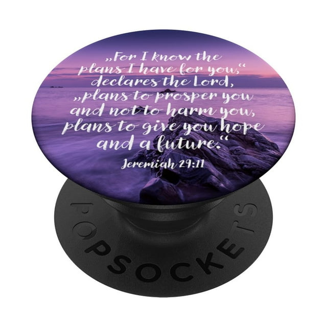 Soporte para teléfono PopSockets Versículo bíblico religioso Jeremías 29:11