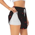 thumbnail image 2 of Haiem Cardiogram and Heart Women's 2 in 1 Running Shorts - Lightweight Athletic Workout Gym Yoga Breathable Sports Shorts Liner with Phone Pockets-X-Large, 2 of 9