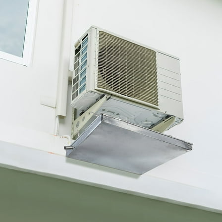 Pawsdot Strong Plastic and Metal Air Conditioner Drain Tray for Leak Prevention