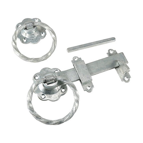Timco - Ring Gate Latch - Twisted - Hot Dipped Galvanised (Size 6" - 1 Each)