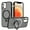 Black, variant on Dteck Magnetic Case for iPhone 12 /12 Pro,Shockproof Matte Translucent PC Case Compatible with Mag Safe Ring Holder Kickstand Silicone Bumper Cover for iPhone 12 /12 Pro,Black