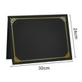 thumbnail image 6 of Pebbuoy 10 Pcs Black Certificate Holders Diploma Covers for 12.6 X 9.45 Inch Paper Gold Foil Border Cardstock Award Graduation Documents Elegant Gold Leaf Scroll Design for Certificates Awards Presen, 6 of 6