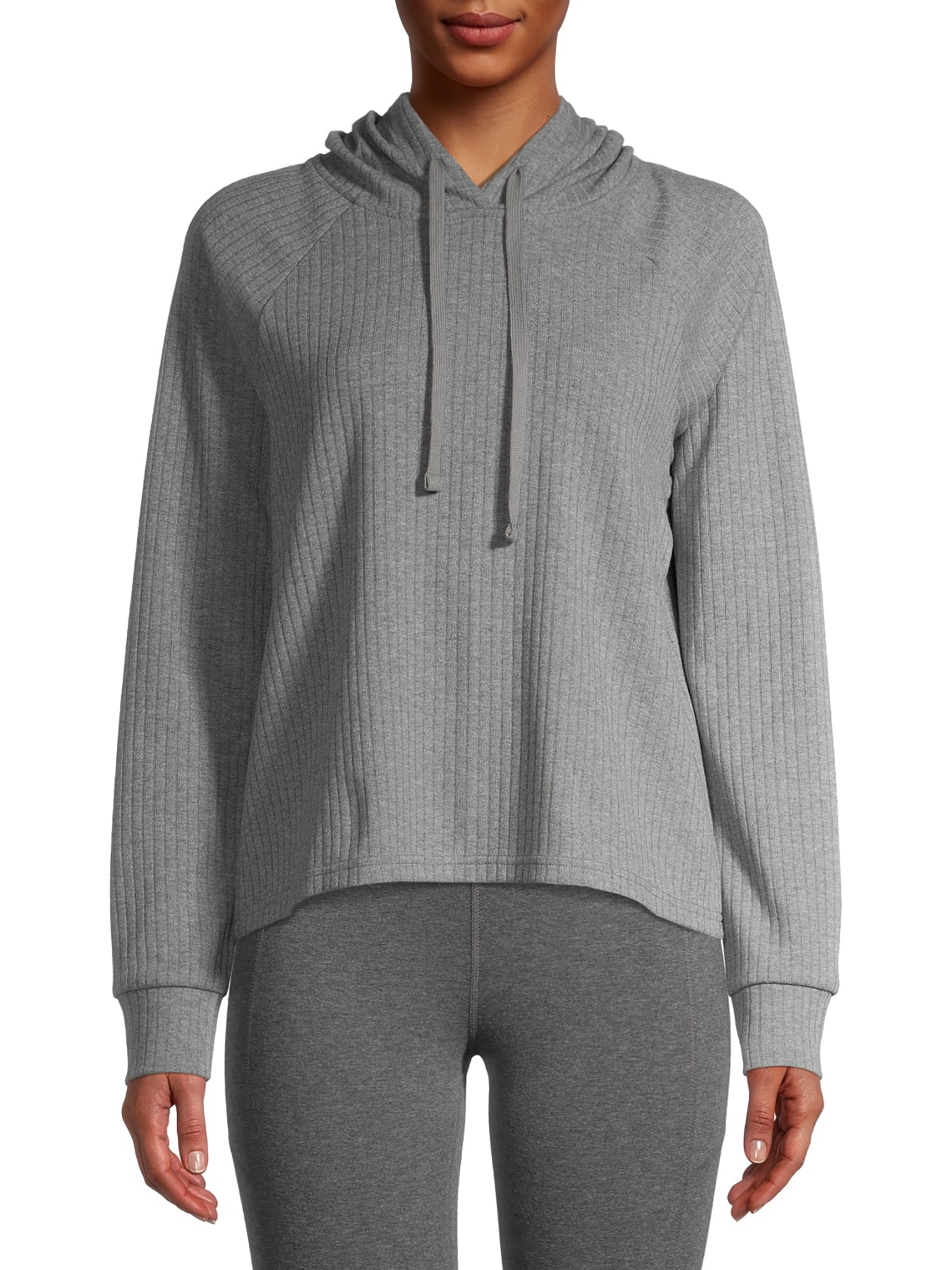 Athletic Works Women's Athleisure Rib Hoodie - Walmart.com