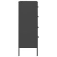 thumbnail image 2 of vidaXL Commode Anthracite 80x35x101.5 cm Acier, 2 of 5