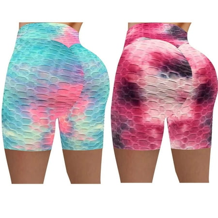 

Zunfeo Women Jumpsuit- Tie Dye Yoga Summer Sports Romper Pink Red Size L