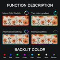 thumbnail image 5 of Watercolor Style Orange Flowers RGB Gaming Mouse Pad Large Keyboard Mat Rubber Base 13 Light Modes, 5 of 6