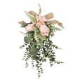 thumbnail image 4 of Corona floral artificial colgante, guirnalda ornamental decorativa en forma de lágrima de seda y Rosa, 4 of 9