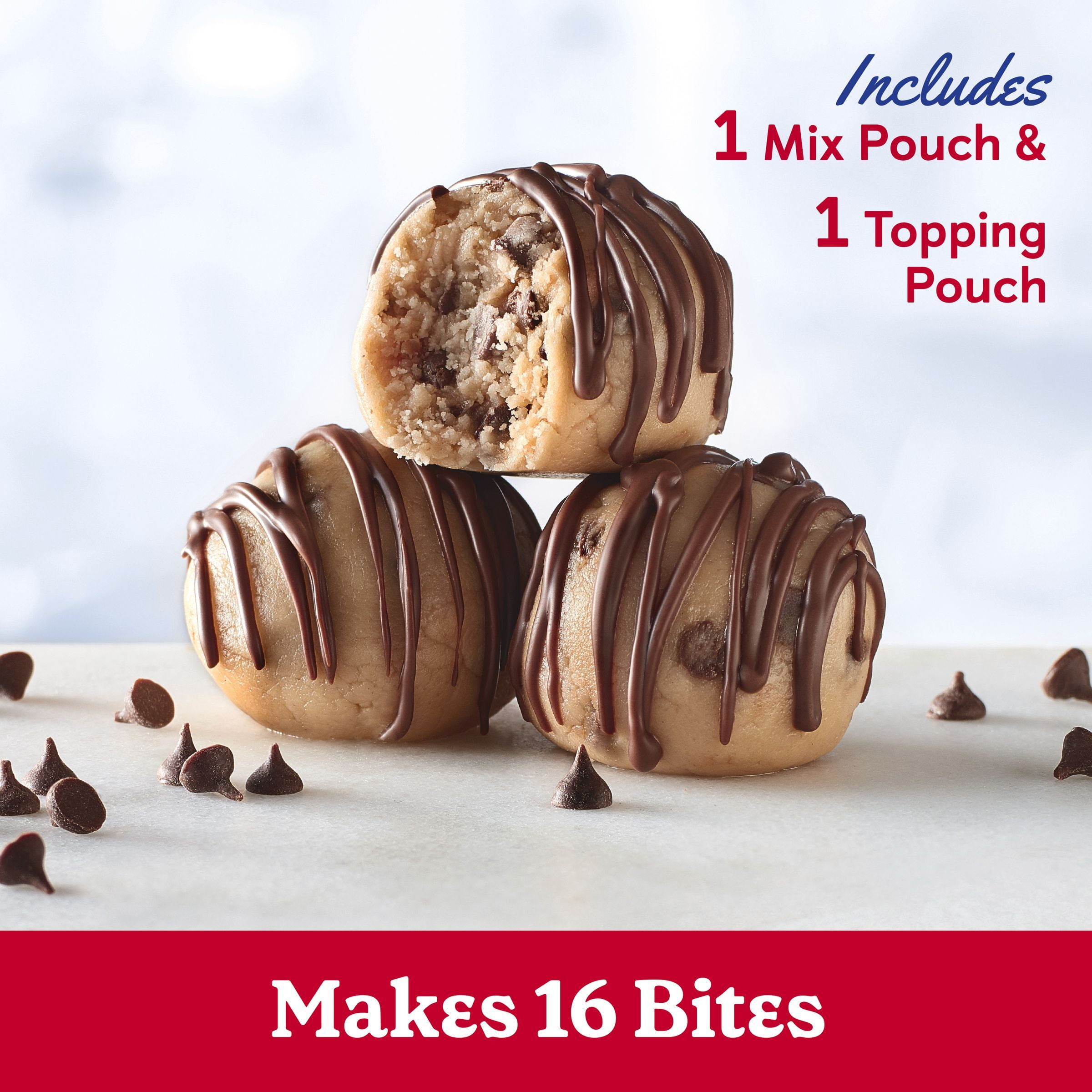 (3 pack) Betty Crocker No-Bake Bites Chocolate Chip Cookie Dough, 12.2 oz.