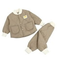 thumbnail image 2 of Esaierr Baby Boys Girls Clothes Set Toddler Cotton Jacket + Cotton Pants Outfit Long Sleeve Winter Warm Casual Set for 2PCS 1-6Y, 2 of 5