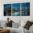 thumbnail image 2 of ONETECH JEUXUS Blue New York City 12''x16" Modern Framed Canvas Art Prints (Set of 3), 2 of 4