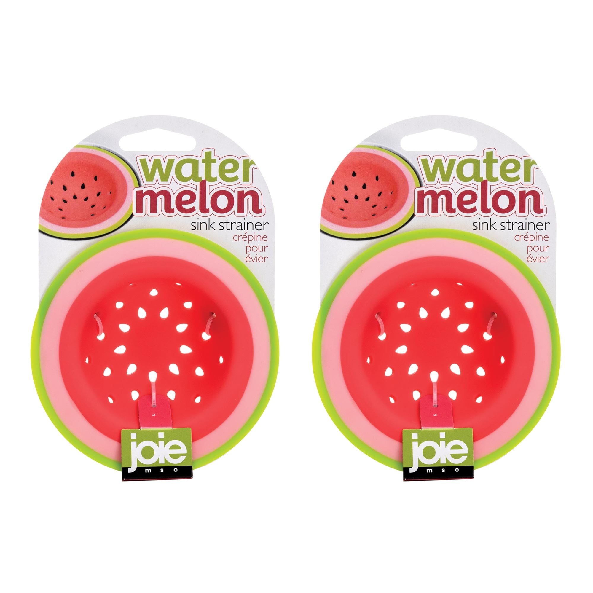 Joie Watermelon Kitchen Sink Strainer Basket, Silicone, Set of 2