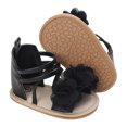 thumbnail image 4 of Seyurigaoka Infant Baby Girls Lovely Casual Beach Sandals, Flower Patchwork Bandage Soft Sole Non-Slip Princess Flat Shoes, 4 of 7