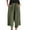 Army Green, variant on Linen Pants Women Loose Fit Solid Color Elastic Waist Baggy Capris Trousers Army Green Running Lounge Pant L