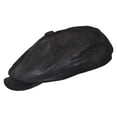 thumbnail image 3 of stetson men's weathered leather 8/4 cap, black, x-large, 3 of 4