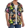 thumbnail image 2 of Fotbe Butterfly Wild Insect Camisa Estampada de Manga Corta para Hombre, Casual de Verano, Estilo Playero, Sin Arrugas-4X-Large, 2 of 5