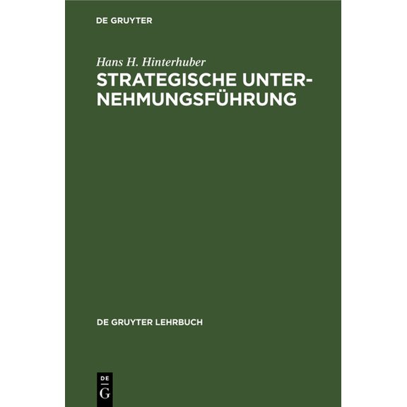 de Gruyter Lehrbuch Strategische Unternehmungsführung, (Hardcover)