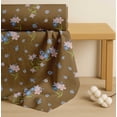 thumbnail image 4 of Soimoi Cotton Voile Fabric Leaves & Periwinkle Floral Print Fabric by Yard 42 Inch Wide, 4 of 7