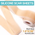 thumbnail image 3 of Silicone Scar Sheets Roll - Helps Support Scar Appearance for Old & New Scars, Cut-to-Size (1.6" x 150"), 3 of 10