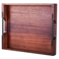 thumbnail image 3 of Wood Serving Tray, Acacia Wooden Tray Board with Handles, Decorative Rustic Serving Trays Platter, 3 of 9
