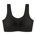 thumbnail image 4 of Wang6 Womens Wireless Seamless Minimizer Bras No Underwire Push up Sports Bras Crew Neck Comfort Bralettes T Shirt Bra Black M, 4 of 5