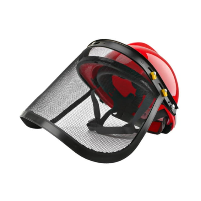 Visera de malla protectora para la cara, cubierta para la cara para trabajar la madera, ligera, multifuncional, ajustable, protección facial completa Rojo