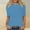 Z1_Sky Blue, variant on WTXUE T-Shirts Elbow-Length, Crew Neck Shirts for Women's Casual Comfortable Loose T Shirt Cotton Solid | Casual for Women Blue XL