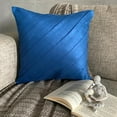 thumbnail image 2 of Cushion Cover For Chair, Throw Pillow Covers 22x22 inch (55x55 cm), Blue Cushion Covers, Textured Pintucks Solid Color Decorative Pillows Cover, Faux Suede Square - Contemporary Blue, 2 of 10