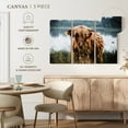 thumbnail image 4 of Elephant Stock Lakeside Highland Cow Wall Art - Horizontal Multi Panel Canvas - Living Room Wall Decor - Animal Multi Panel - Blue And Brown Decor - 23" x 14", 4 of 4