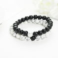 thumbnail image 4 of Frosted Gemstone and Beaded Two Piece Bracelet Set for Personality DIY Handmade Jewelry, 4 of 6