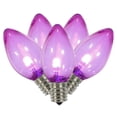 thumbnail image 3 of Vickerman C7 Transparent Plastic LED Purple Dimmable Bulb, E12 Nickel Base, 25 per bag, 3 of 3