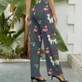 thumbnail image 3 of Wide Leg Pants Woman, Christmas Party High Waist Knot Palazzo Pants for Women, Elastic Sweatpants Yoga Lounge Pants Trousers with Pockets Fall Pants for Women 2024, 3 of 6