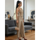 thumbnail image 4 of Conjunto 2 Piezas Elegante, Top Ajustado con Botones y Pantalón Palazzo con Rayas, Look Chic y Estilizado para Mujer, 4 of 5