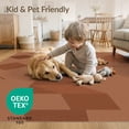 thumbnail image 4 of ODIKA 8'x10' Terracotta Modern Geometric Abstract Washable Area Rug Contemporary Mid Century Stepped Diamond Circle Motif Artistic Durable, Non-Slip for Living Room, Under Sectional, Family, 4 of 7